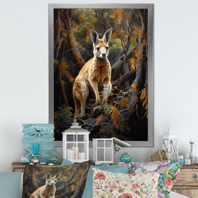 «Kangaroo Portrait Ponder Bushland I», impressions sur toile kangourou