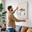 Fish on Pearl Boho - Wrapped Canvas-307836534-307836540