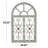 Wood Arched Window Inspired Scroll Light Blue Wall Decor with Metal Scrollwork Relief
