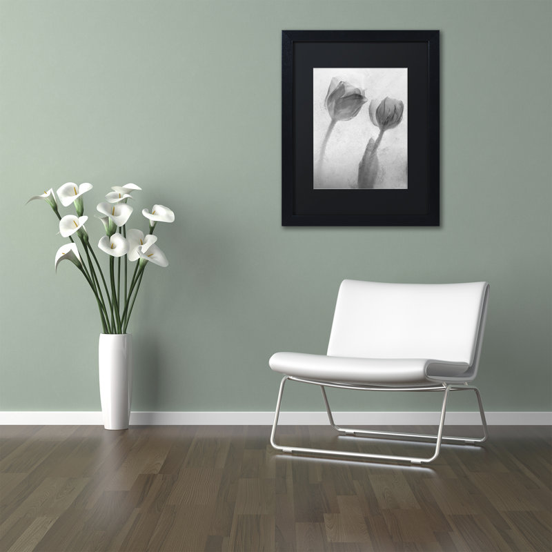 «Flowers on Ice-1» par Moises Levy, reproduction d'art graphique sur toile encadrée, H 14 po x l 11 po x P 0,5 po