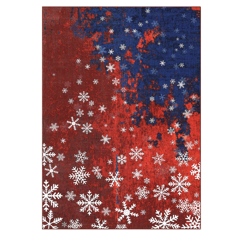 Christmas Decorative Area Rug Washable Modern Rug for Living Room Dining Room, Rectangle 5' x 7'