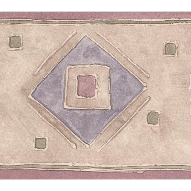 Bordure de papier peint abstrait L 15 pi x l 6 po Geometric Design