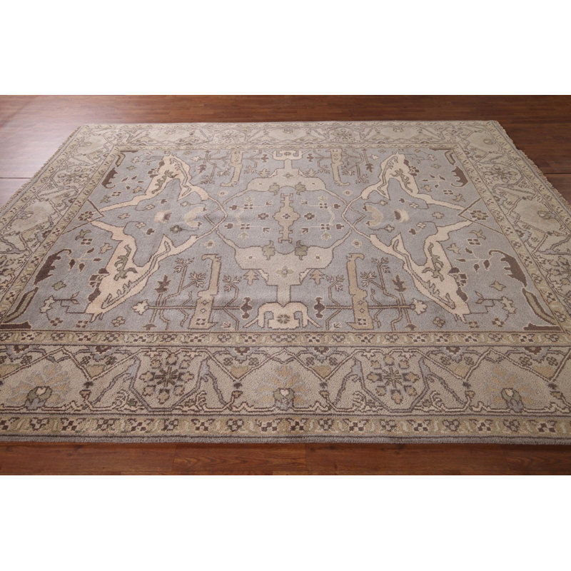 Tapis oriental fait à la main gris Oushak 8 x 10