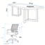 Table de conférence pour 6 personnes en bois massif avec 6 chaises de bureau ergonomiques-447011366