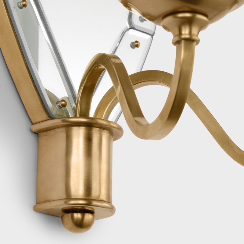 Adelaide 2 - Light Candle Wall Light, Natural Brass, 18.5" H x 8.5" W x 7.75" D