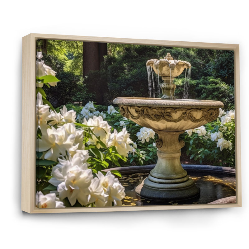 Floral Architecture Serene II - Floral Wall Art Living Room, H 24 po x l 32 po x P 1 po, Cadre naturel flottant