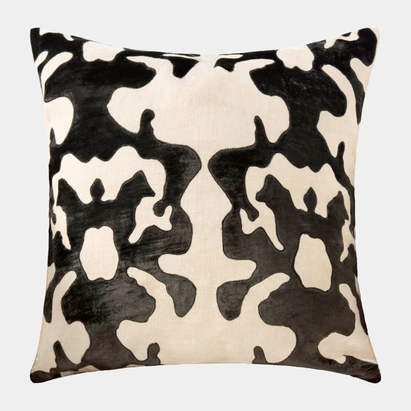 Oreiller Emporium Home Blot - lavande - 22 po x 22 po, Noir
