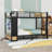 Two Drawers Metal Bunk Bed With Pegboard And Shelves-1926387456