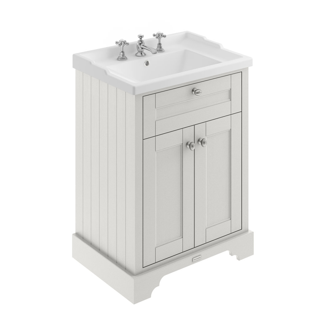 Old London 620mm Single Bathroom Vanity with Integrated Ceramic Basin