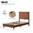 Wooden platform bed with upholstered base-2029263071-2029263070