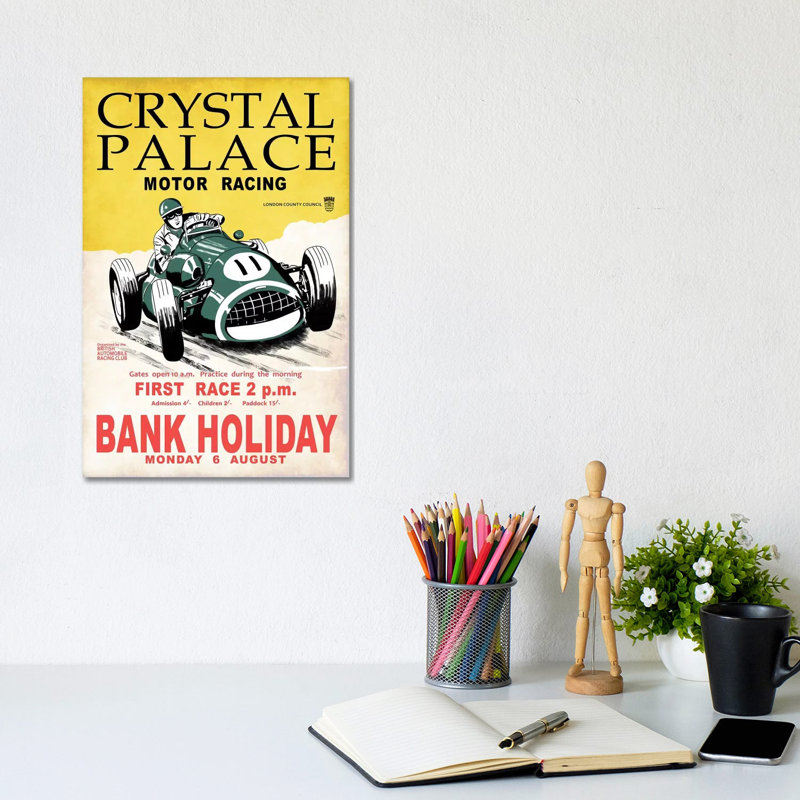 Crystal Palace Racing II by Mark Rogan - Print on Canvas, 30.48cm H x 20.32cm W x 1.91cm D, Wrapped Canvas