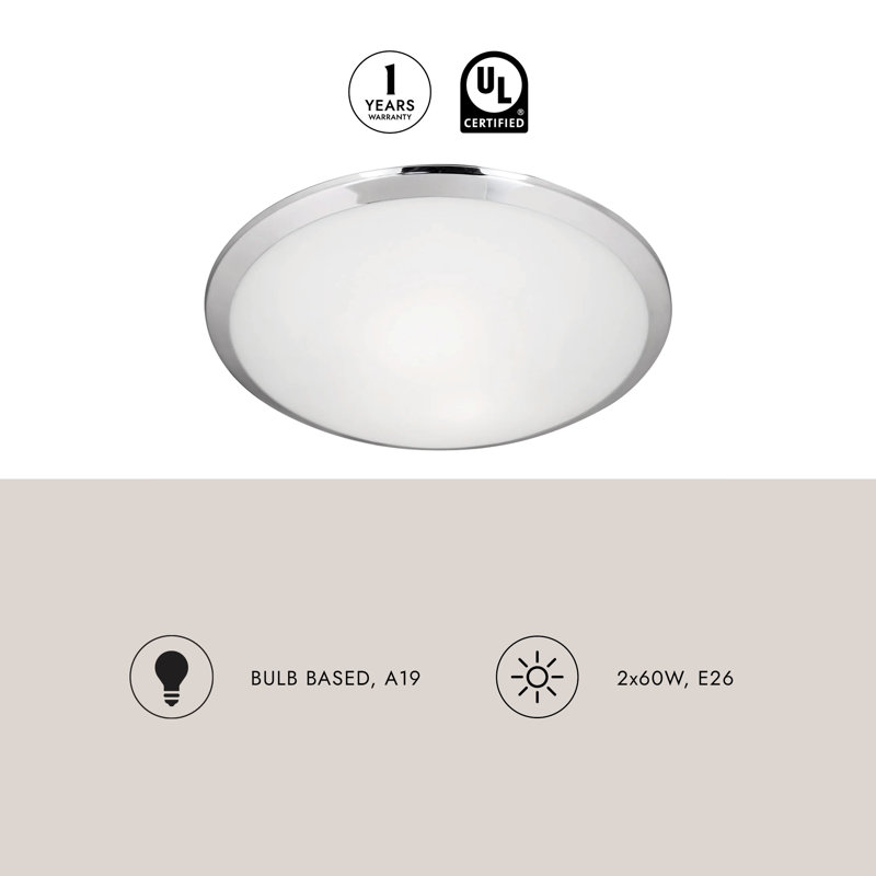 Malta 2 - Light Flush Mount, Brushed Nickel