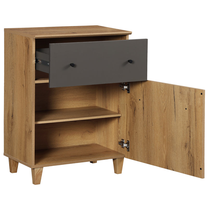 Cabriano 23.6'' W Particle Board / Chipboard Nightstand, Brown