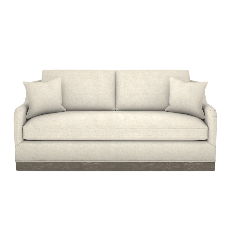 Fisher Plinth Base Bench Seat Mid Sofa, Hampton, Tuck Linen