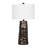 1-Light Oil Bronze Polyresin Table Lamp With A Shade