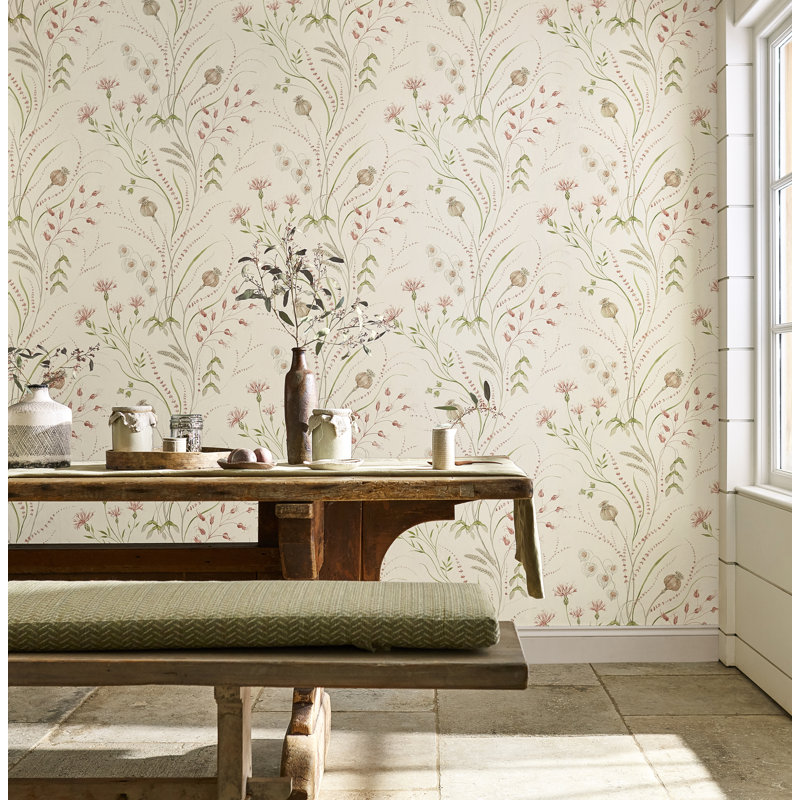 Summer Harvest Wallpaper, Silver/Chalk