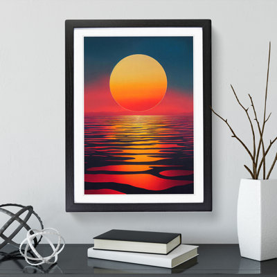 Brilliant Abstract Ocean Sunset - Wall Art