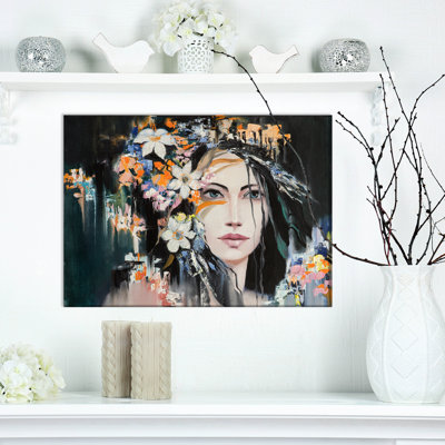 Woman Portrait Dryad - Wrapped Canvas Print