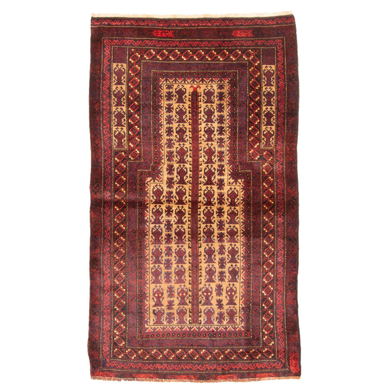 Tapis brun clair Teimani 3 pi 0 po x 5 pi 3 po