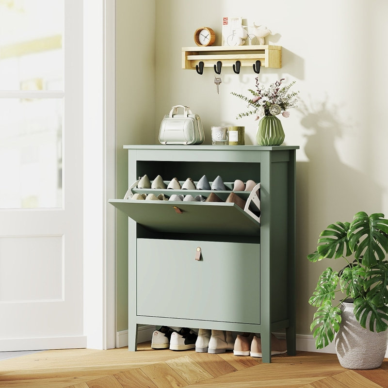 14 Pair Flip Down Shoe Storage