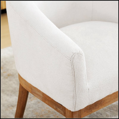 Chaise demi-tonneau rembourrée Mid-Century