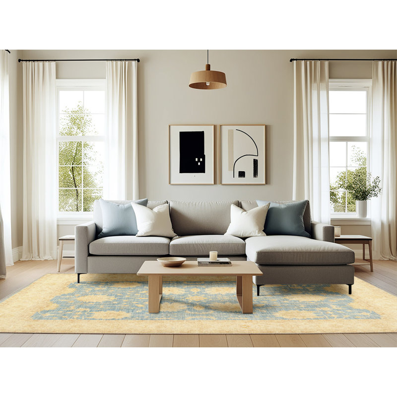 Sanchaya Floral Indoor Rug, Rectangle 6' x 9'