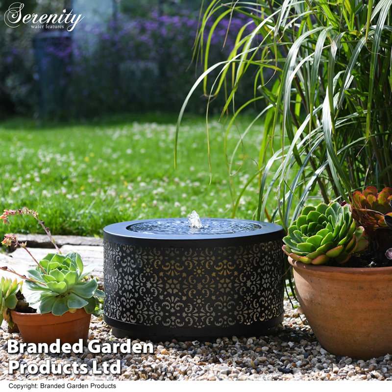 Gilda Outdoor Metal Fountain with Lights