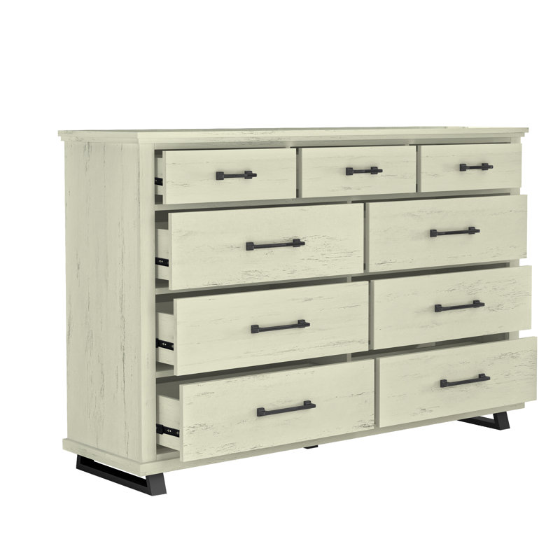 Jaddiel 64'' W 9 - Drawer Dresser, Creamy White