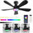 Ceiling Fans With Lights And Remote/App Control, Flush Mount Ceiling Fan With Reversible Dc Motor RGB Dimmable Light, Noiseless Modern Small Ceiling Fan For Bedroom Indoor/Outdoor-765116491-765116490