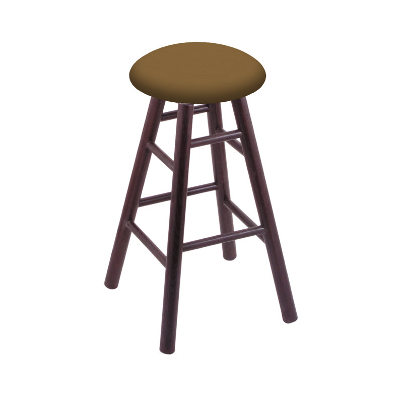 Tabouret pivotant très haut de 36 po, Chêne cerisier foncé, Selle Canter
