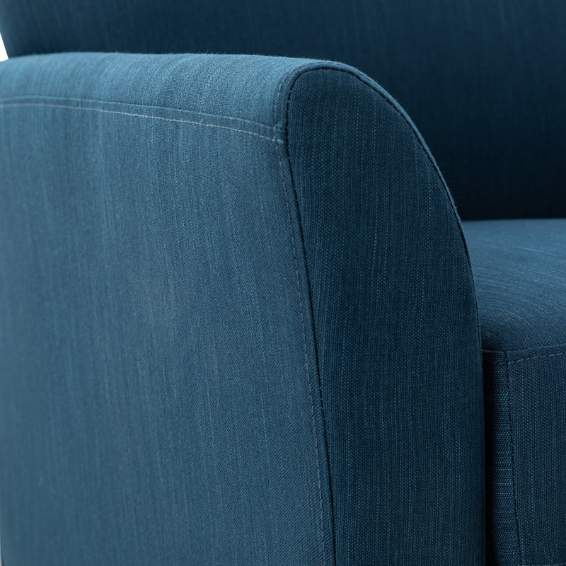 Fauteuil en polyester de 30,5 po de large Akenya, 100 % polyester bleu