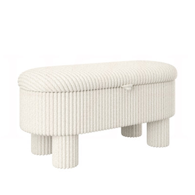 Modern Storage Ottoman, Upholstered Bench, Entryway Shoe Bench
