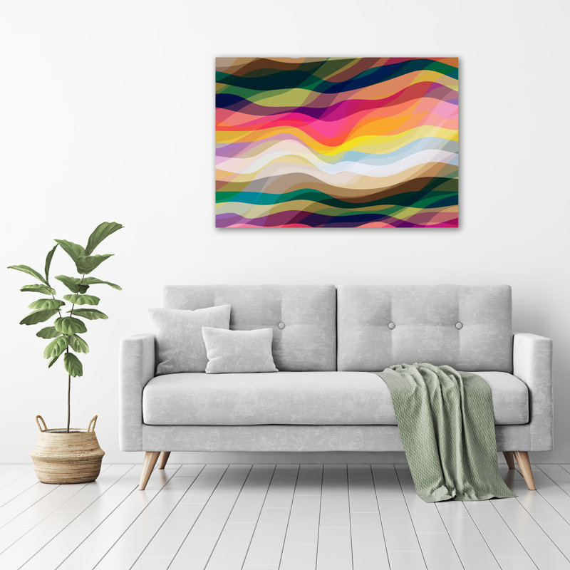 Waves Abstraction - Wrapped Canvas Print
