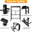Support de rangement en métal robuste pour disc golf, organisateur de station de disc golf peu encombrant, étagère autoportante pour le rangement de l'équipement de disc golf, noir