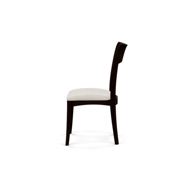 Ingrid Upholstered Dining Chair, Saddle Cherry, White Leather