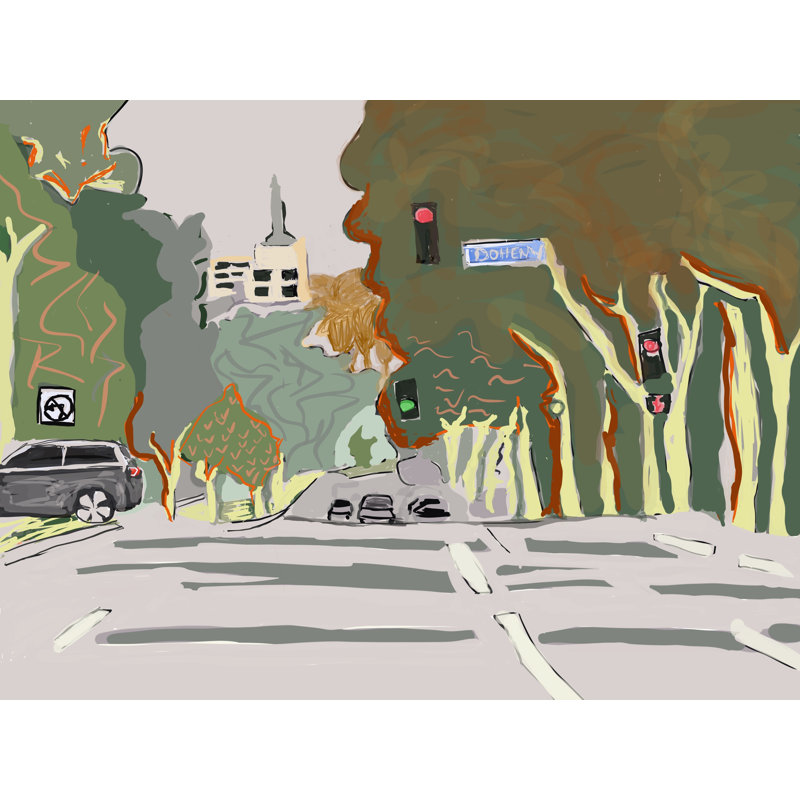 Burton Way Print by Deborah Blum, 16" H x 20" W