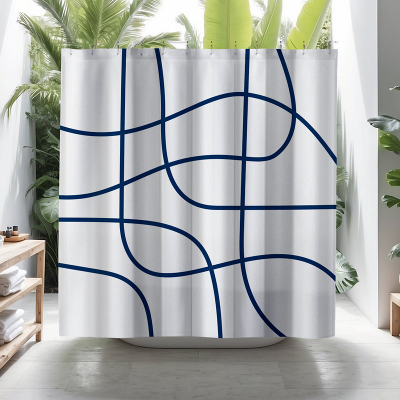 Rideau de douche Coco, Bleu marine