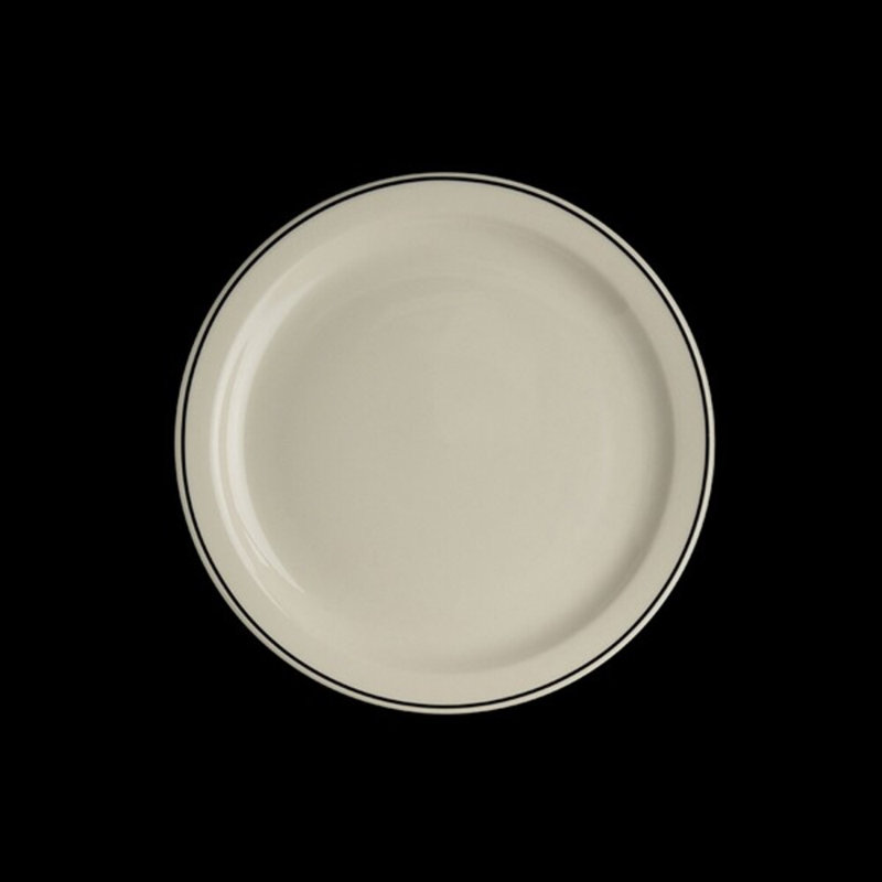 Plate Narrow Rim Black Line