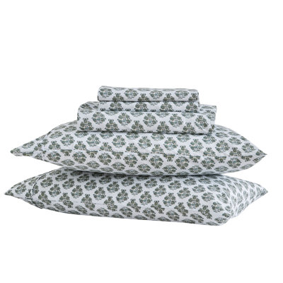 Cotton & Rayon from Bamboo Blend Floral Printed Sheet Set
