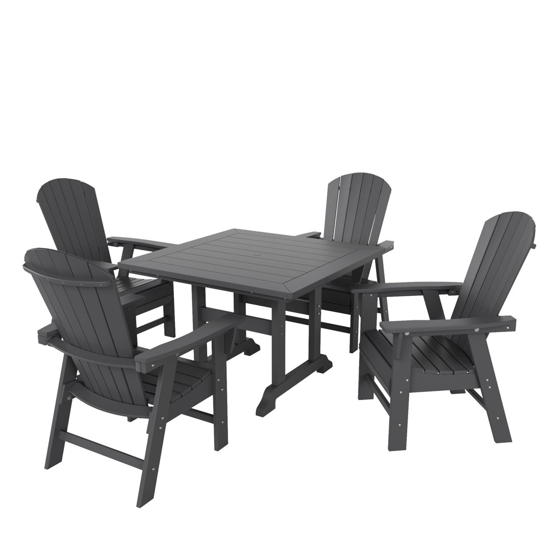 Arnone 4 - Person Patio Dining Set with Square Table Beachcrest Home™ Frame 