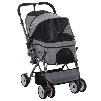 Erie Folding Standard Stroller -  Pawhut, D00-118GY