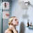 8-Inch Wall-Mounted Single Handle 1-Spray Square Shower Faucet-103560764