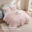 Ensemble d'édredon rose pour lit-123165326-123165328