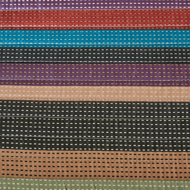 Housse de lit de jour réversible 6 pièces, rayures multicolores, matelas simple, housse, jupe de lit, 3 taies décoratives, coussin décoratif, pièce lavable, motif, chute de taille 15 po, machine