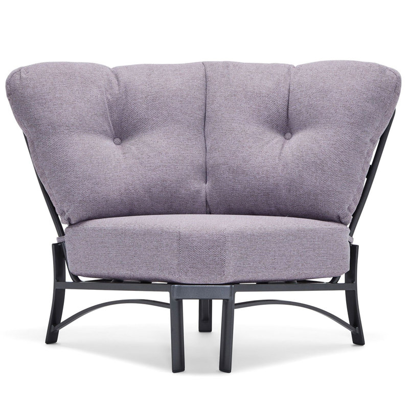 Fremont Outdoor Corner Wedge Lounge Chair, Textured Black