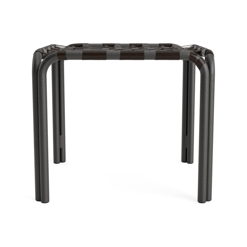 Kantan Outdoor Square Side Table, Textured Pewter, Coffee