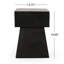 Table d'appoint en béton léger en noir, en forme de piédestal, sans assemblage, 13,35 x P 19,02 H, assemblage de style moderne requis, forme, - oxyde de magnésium 13,35 W