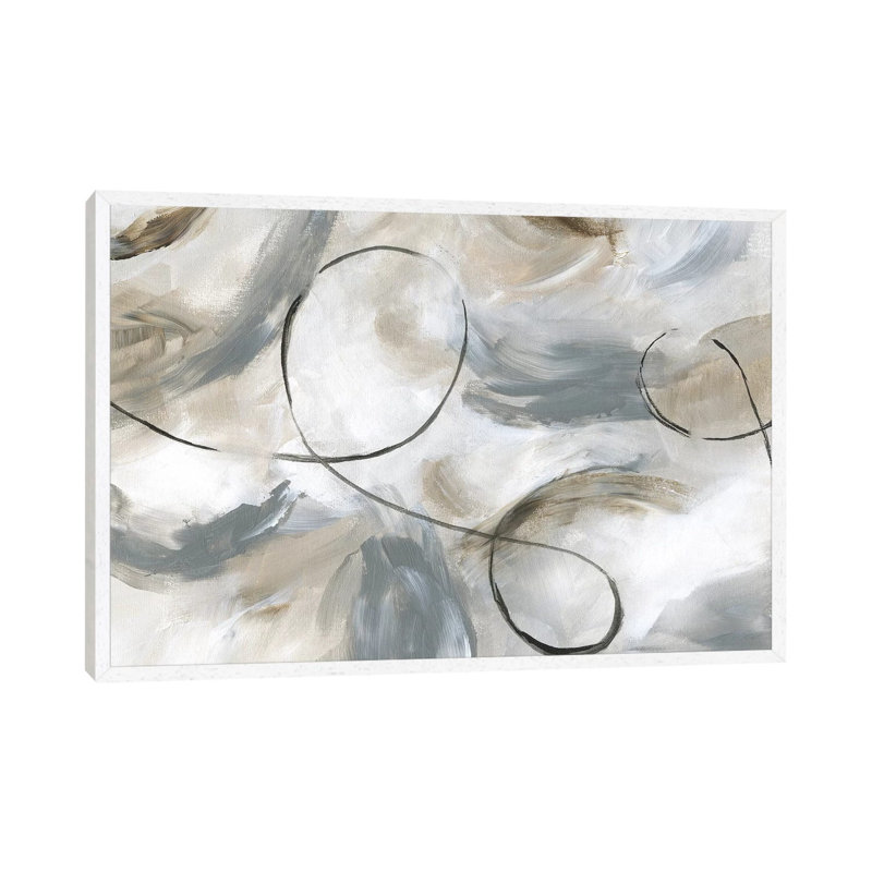 Staccato - Painting on Canvas, White Framed, 101.6 cm H x 66.04 cm W