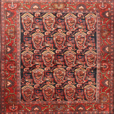 Tapis traditionnel rouge / brun