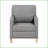 Recliners Traditional Push Back Reclining Chair Gray Fabric Solid Wood Frame | Gray | Solid Wood